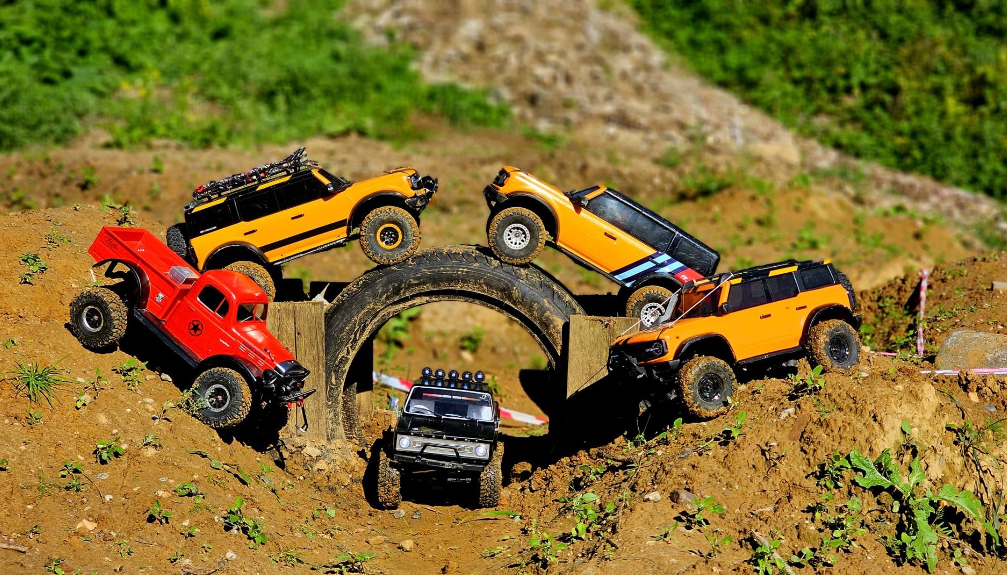 RC045 leden bij elkaar met hun crawlers